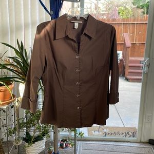 Dressbarn brown blouse, Size M.